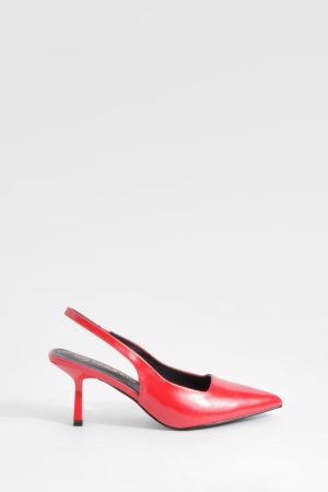 Low Stiletto Slingback Court Shoe