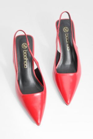 Low Stiletto Slingback Court Shoe