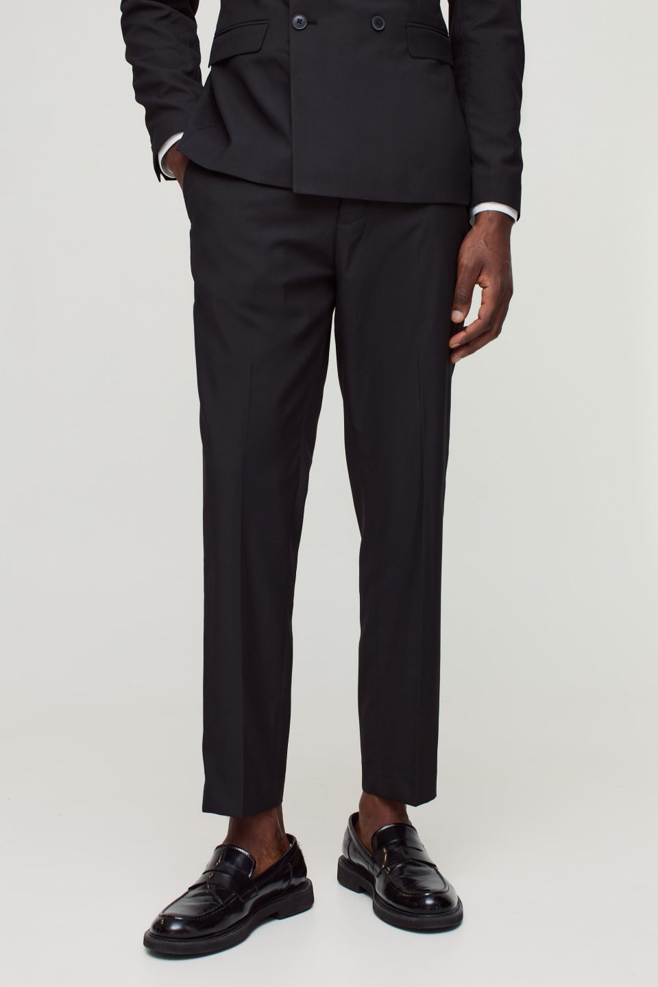Slim Cropped Suit Trousers