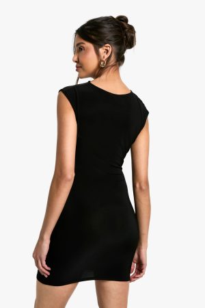 Ruched Side Sleeveless Mini Dress
