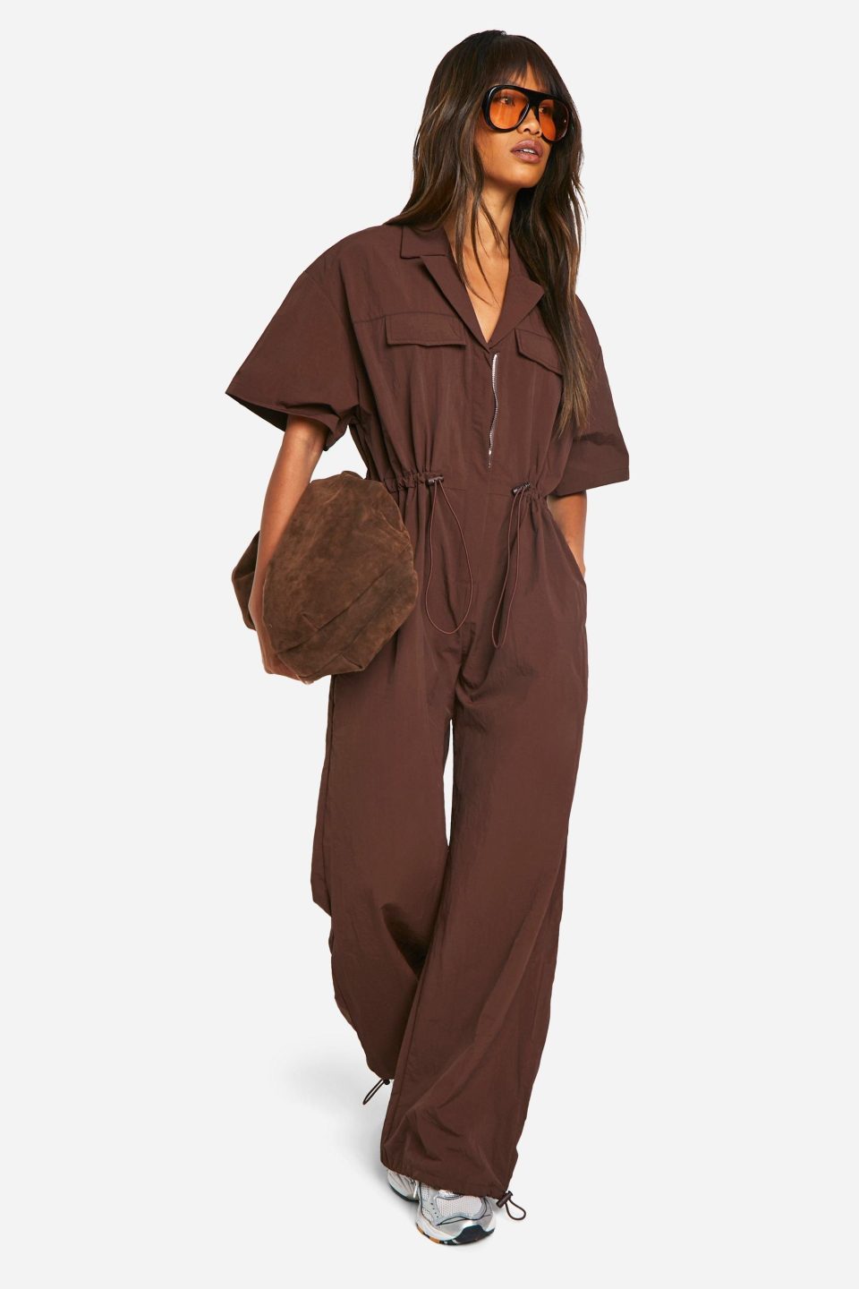 Cargo Woven Utility Jumpsuit