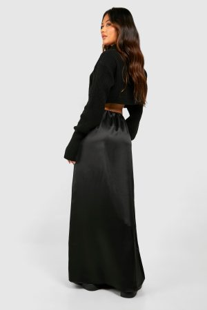 Maxi Satin Skirt