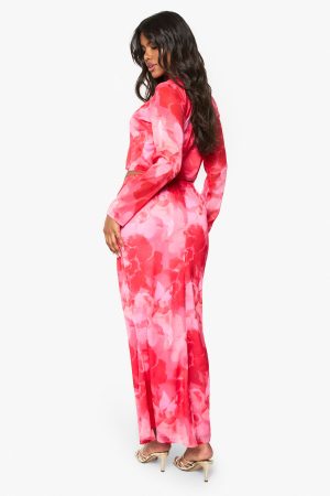 Floral Print Woven Maxi Skirt