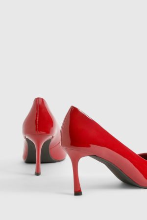 Patent Low Stiletto Court Shoes