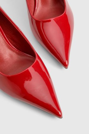 Patent Low Stiletto Court Shoes