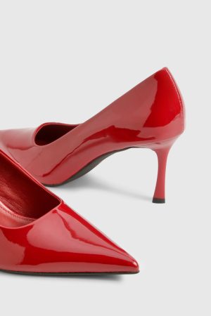 Patent Low Stiletto Court Shoes