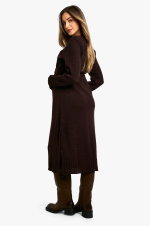 Maternity Crew Neck Jumper Midi Dress
