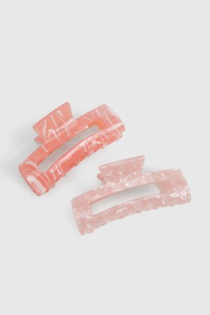 Marbled Resin Claw Clip 2 Pack