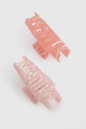 Marbled Resin Claw Clip 2 Pack
