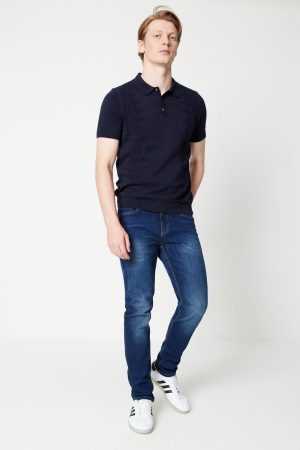 Super Skinny Mid Blue Jeans