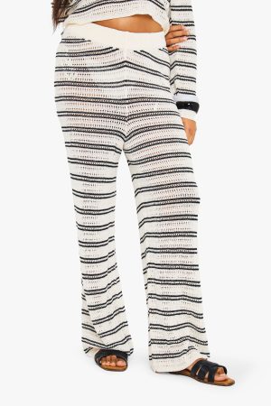 PLUS BEACH KNIT WIDE LEG TROUSER