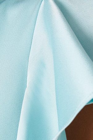 V Neck Ruffle Sleeve Maxi Dress