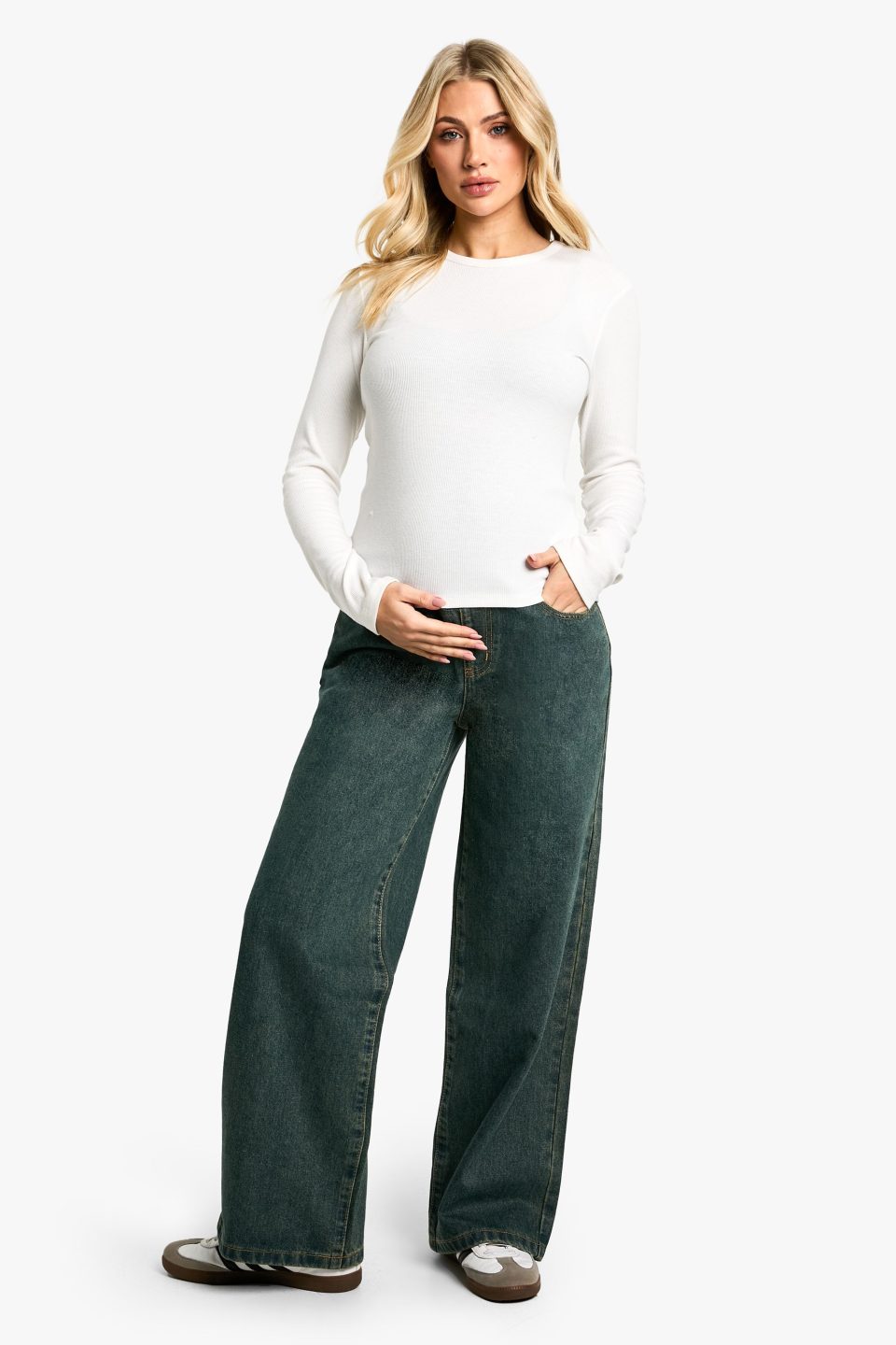 Maternity Over The Bump Wide Leg Jeans