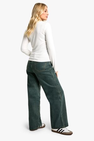 Maternity Over The Bump Wide Leg Jeans