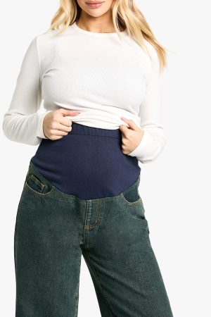 Maternity Over The Bump Wide Leg Jeans