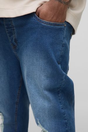 Plus Skinny Ripped Stretch Jeans
