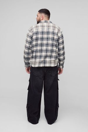 Plus Extreme Cargo Baggy Flared Jeans