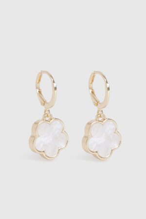 Enamel Flower Detail Earrings