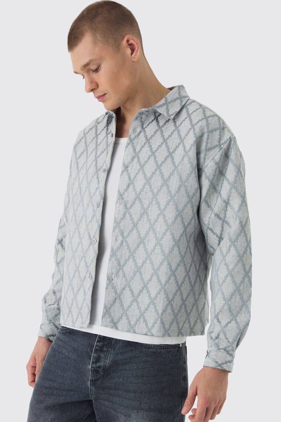 Oversized Jacquard Overshirt