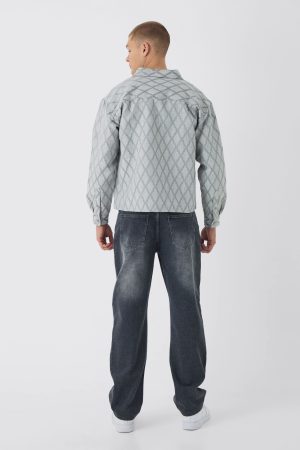 Oversized Jacquard Overshirt