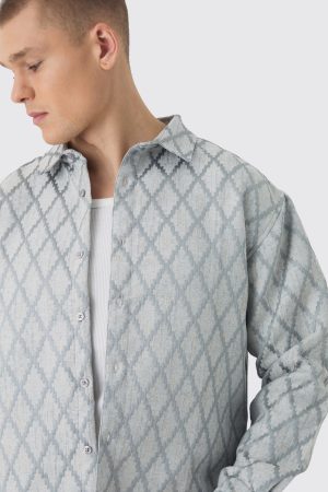 Oversized Jacquard Overshirt