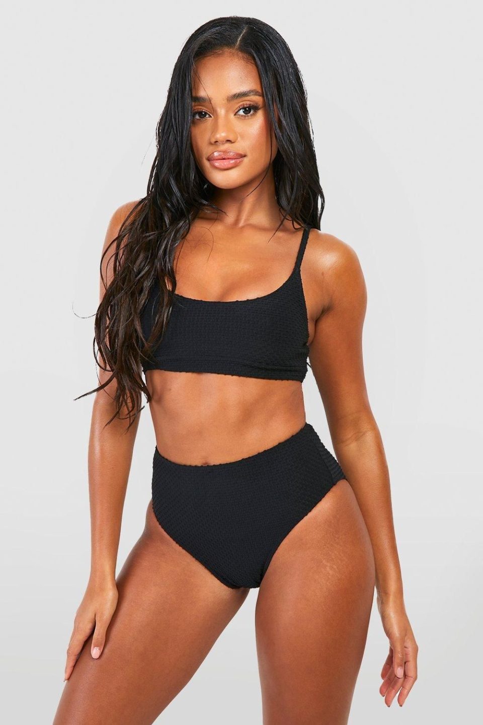 Textured Scoop Bikini Top