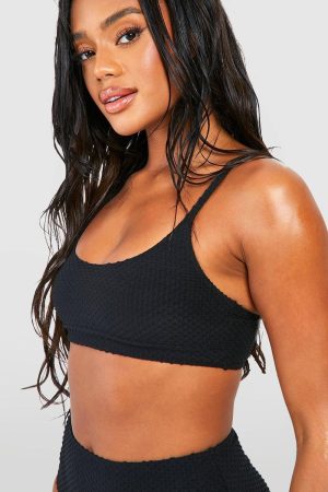 Textured Scoop Bikini Top