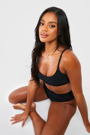 Textured Scoop Bikini Top