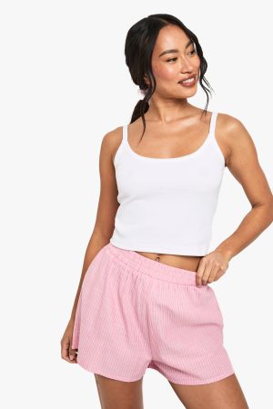 Cotton Pinstripe Pyjama Short
