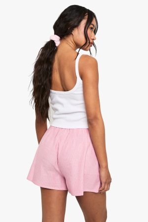 Cotton Pinstripe Pyjama Short