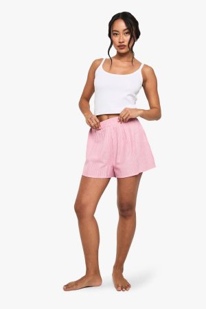 Cotton Pinstripe Pyjama Short