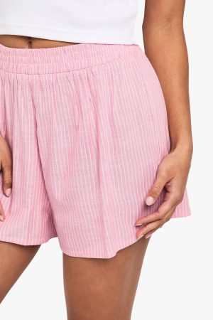 Cotton Pinstripe Pyjama Short