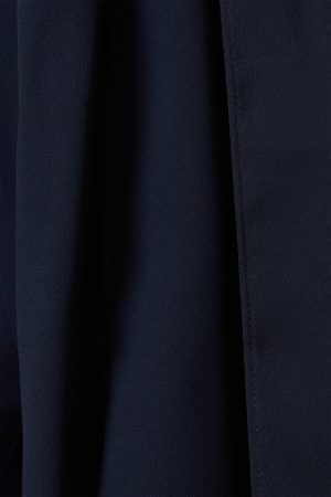 Satin Detail Wrap Bodice Tuxedo Jumpsuit