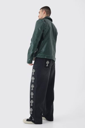 Tall Baggy Rigid Embellished Jeans