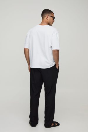 Oversized Boxy Deep V Neck T-Shirt