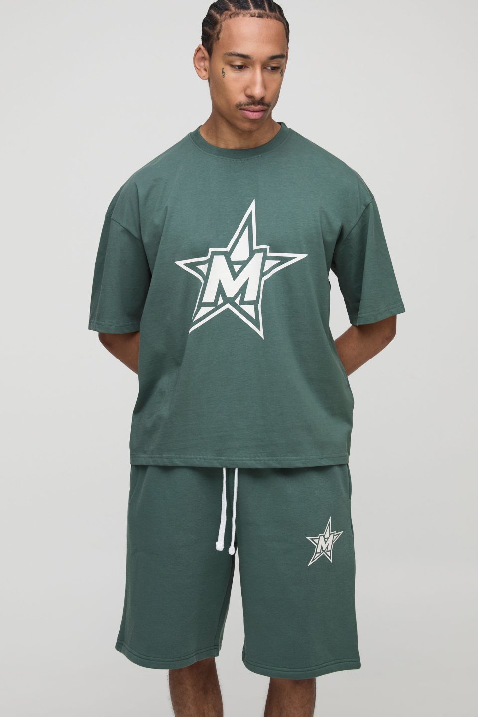 Oversized Boxy M Star T-Shirt & Short Set