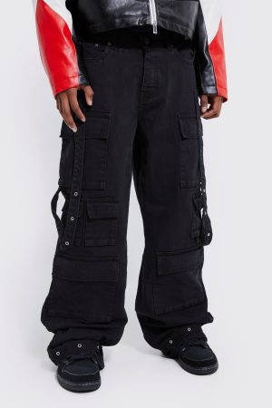 Baggy Rigid Multi Pocket Flare Jeans