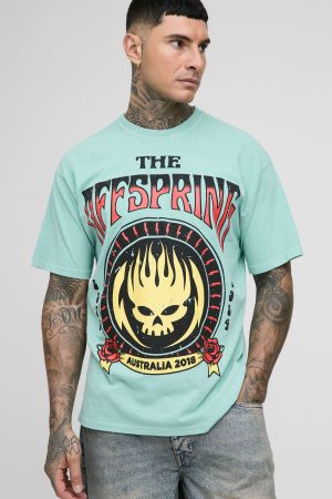 Tall The Offspring License Oversized Print Overdye T-Shirt