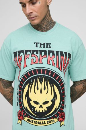Tall The Offspring License Oversized Print Overdye T-Shirt