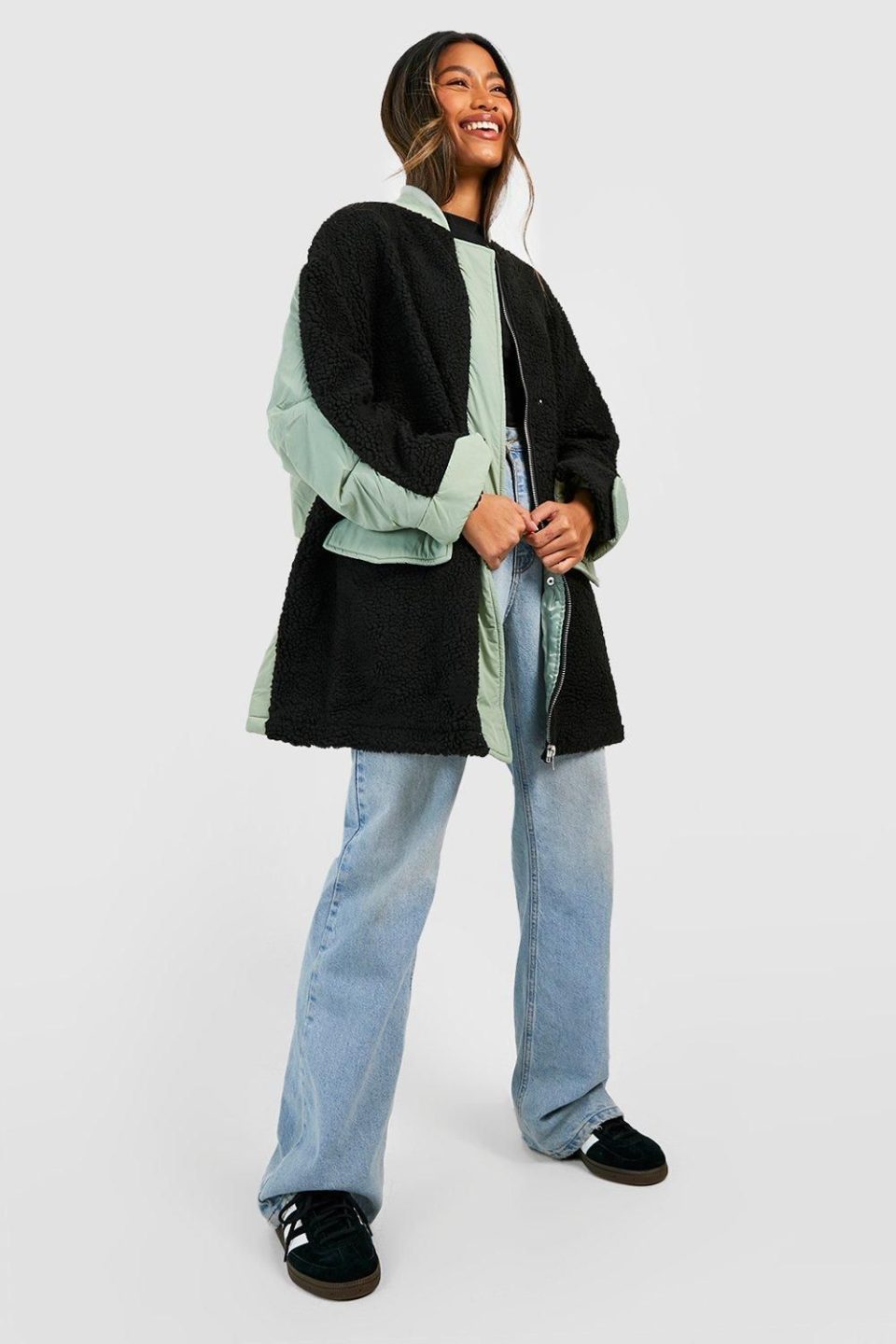 Teddy Faux Fur Bomber Jacket