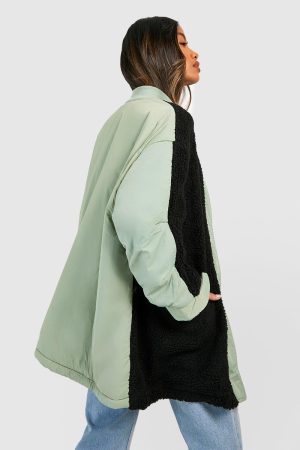 Teddy Faux Fur Bomber Jacket