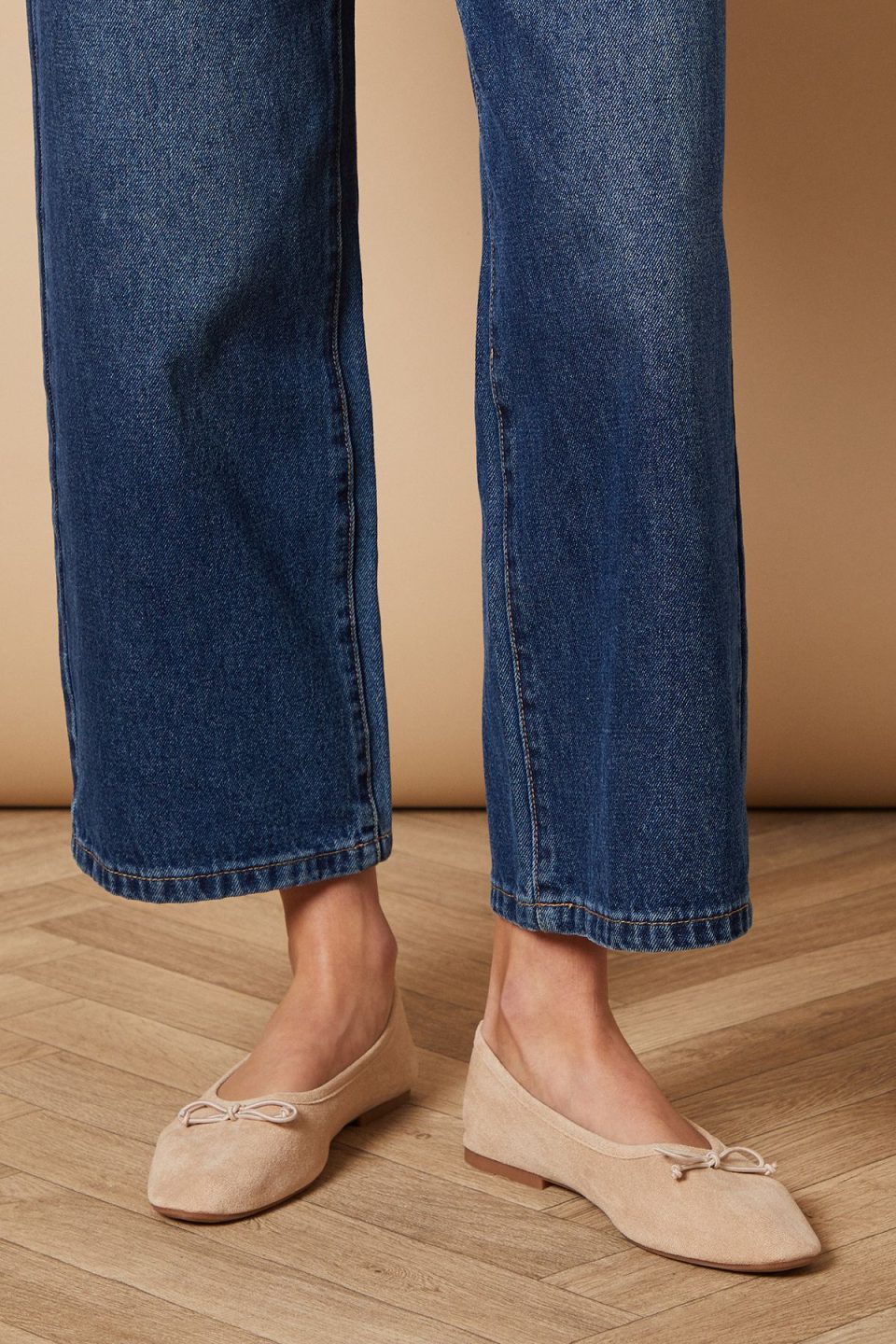 Mariselle Faux Suede Soft Ballet Pumps