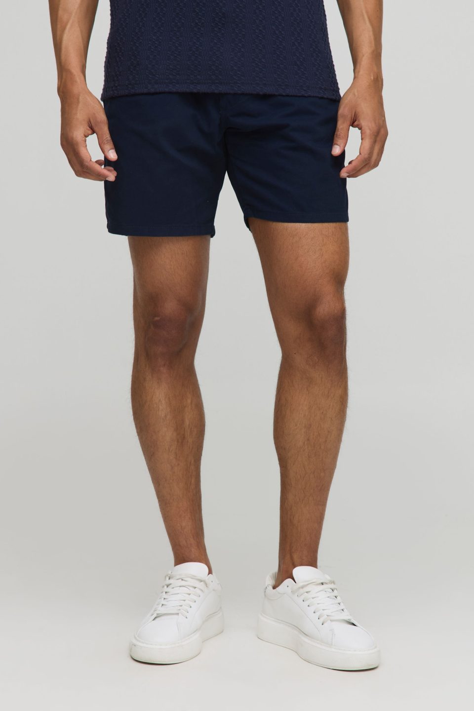 Relaxed Fit Chino Shorts in Navy