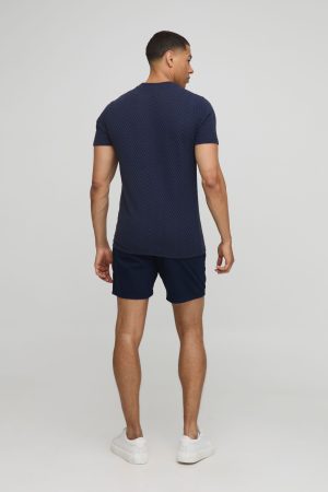 Relaxed Fit Chino Shorts in Navy