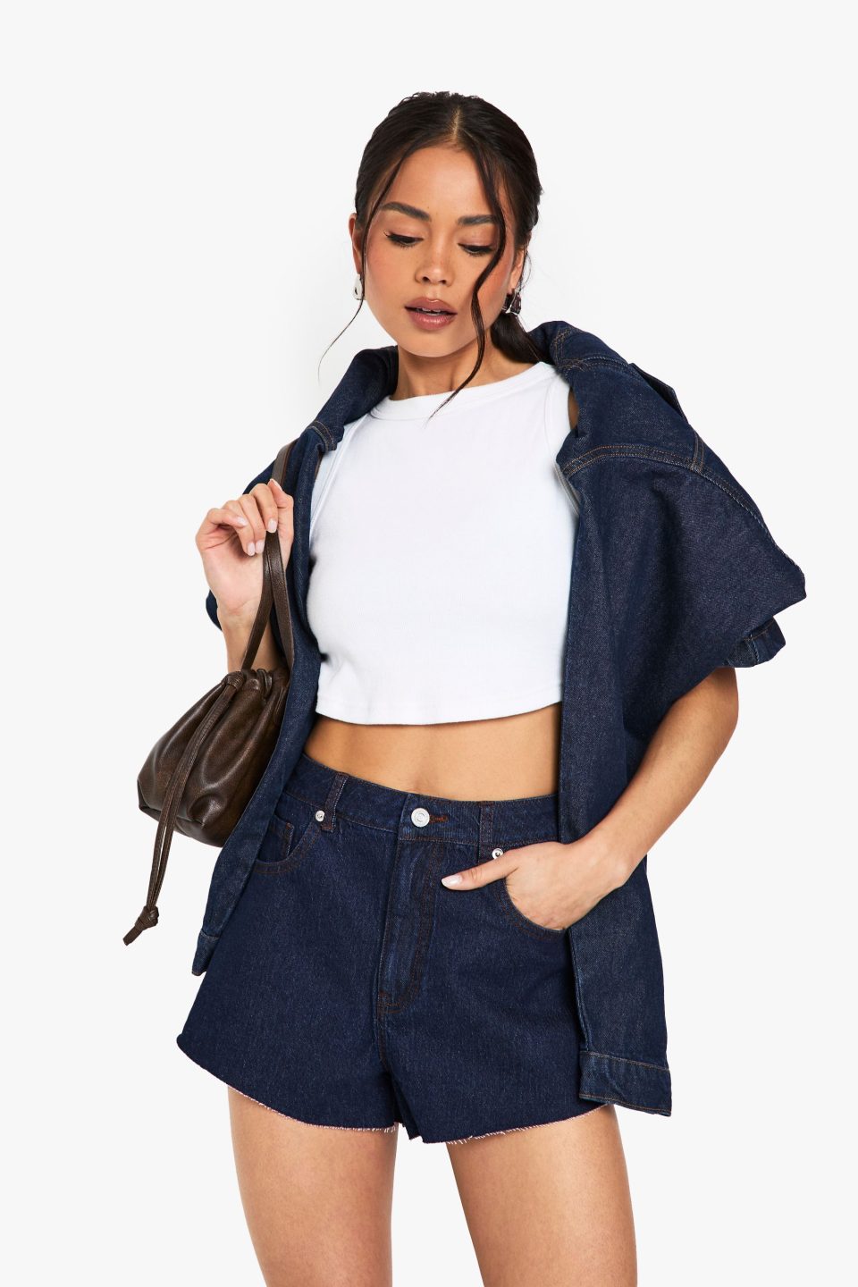 Raw Hem Denim Short