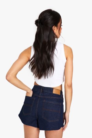 Raw Hem Denim Short