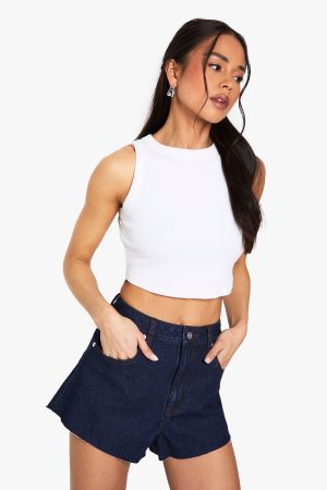 Raw Hem Denim Short