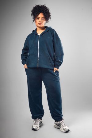 Plus DSGN Studio Embroidered Cuffed Oversized Jogger