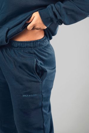 Plus DSGN Studio Embroidered Cuffed Oversized Jogger