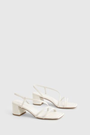Asymmetric Low Block Heels